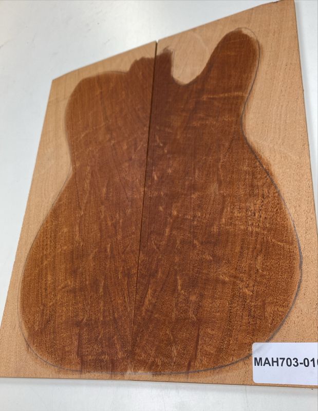 Top Billet Mahagony Swietenia, gently flamed 8mm - Unique piece #010